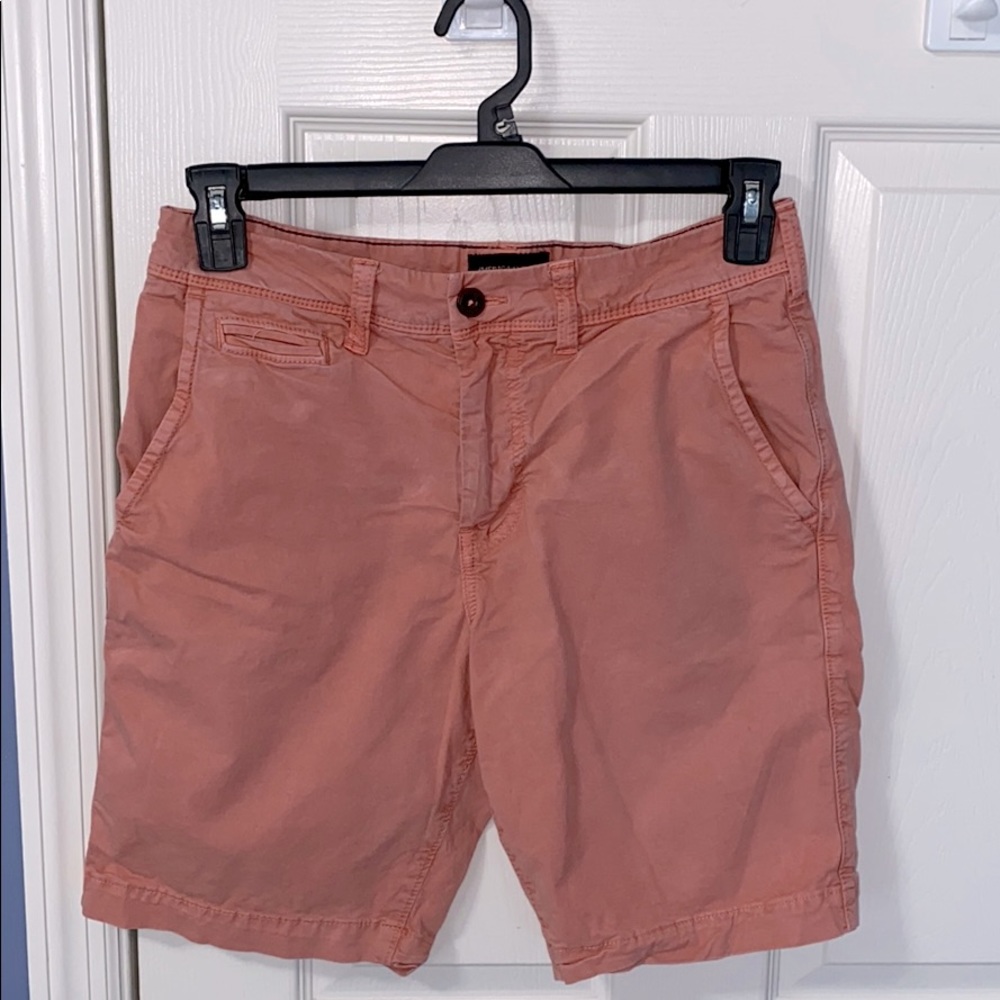 Salmon Pink 8” Khaki Shorts